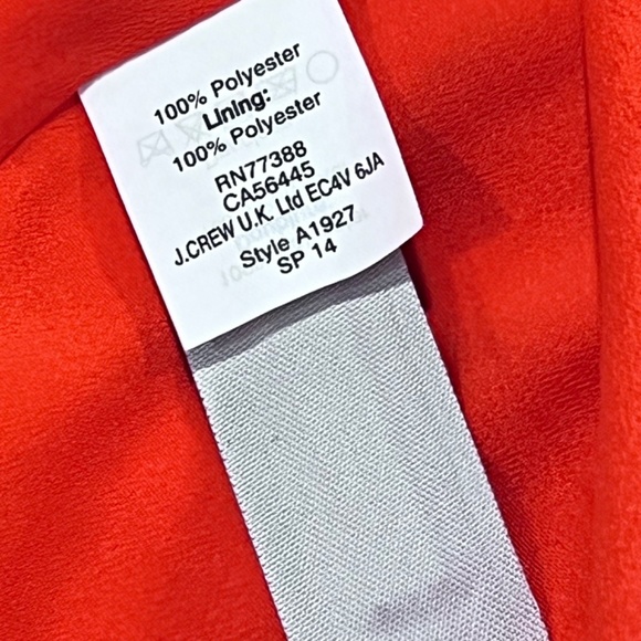 J Crew Red Sleeveless Scalloped Lined Dress - Picture 10 of 10